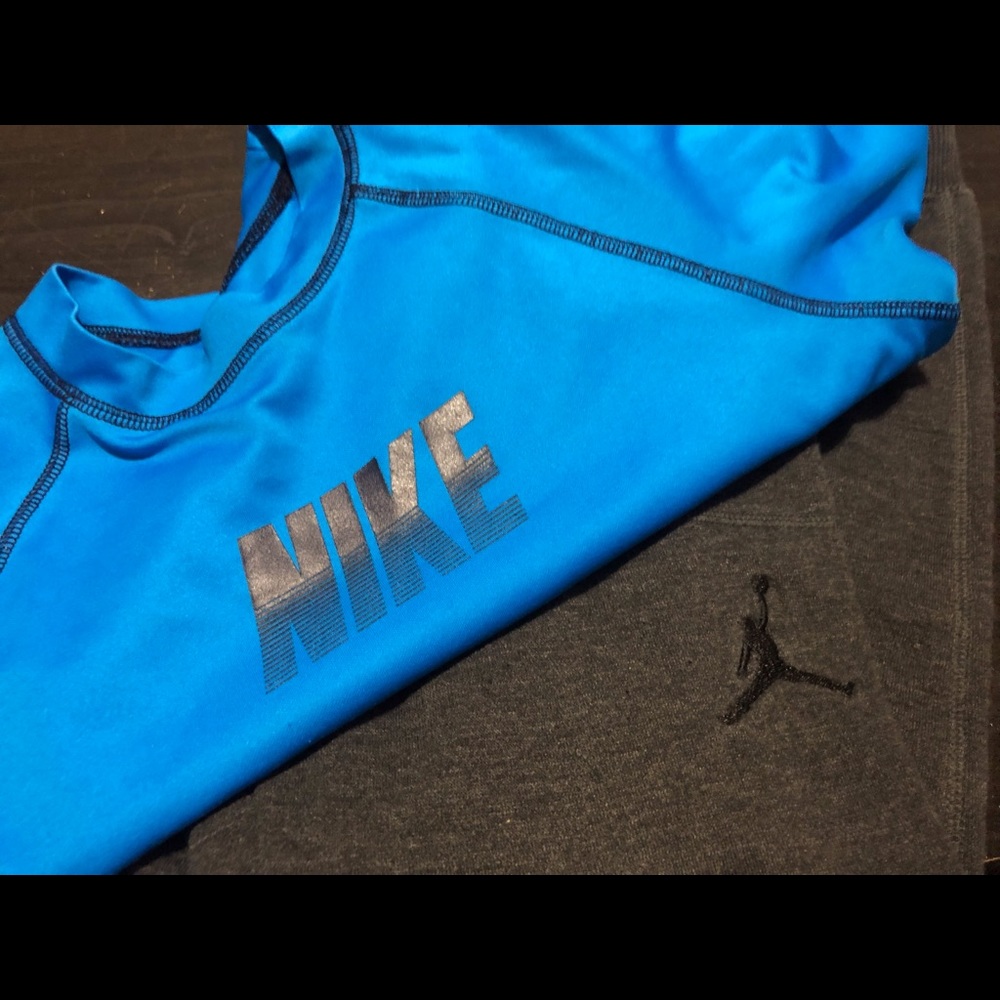 Kid's Nike Air Jordan Short Sleeve Dri Fit Shirt and Nike Air Jordan joggers